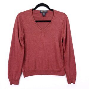 Brook Brothers Sweater Wool Silk Cashmere Womens Medium Red Pullover Top